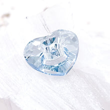 Load image into Gallery viewer, 16x14mm Blue Shade Premium Crystal Heart Button

