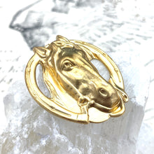Load image into Gallery viewer, Horse Head Solid Brass Charm Pair
