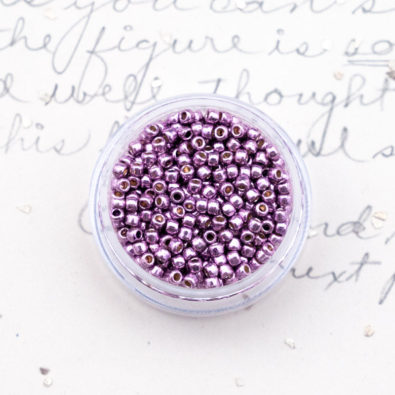 11/0 Lilac Galvanized PermaFinish Round Seed Beads