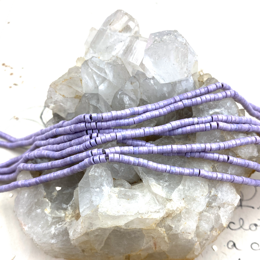 2mm Lavender Haze Heishi Bead Strand