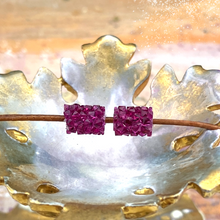 Load image into Gallery viewer, 8mm Fuchsia Premium Crystal Fine Rocks Tube Bead Pair
