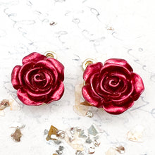 Load image into Gallery viewer, 12x15mm Rose Charm Pair
