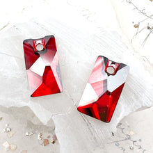 Load image into Gallery viewer, 17mm Red Magma Pendular Lochrose Premium Crystal Charm Pair
