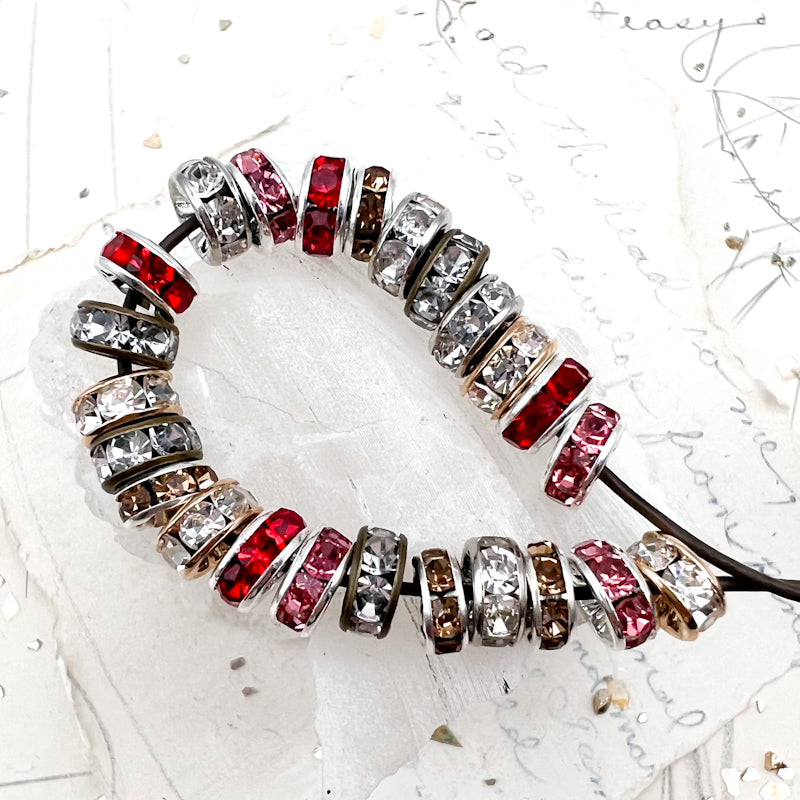 8mm Hearts on Fire Mixed Metal Rondelle Set