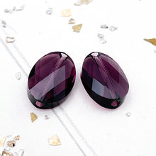 Load image into Gallery viewer, 14x10mm Amethyst Premium Austrian Crystal Oval Pair
