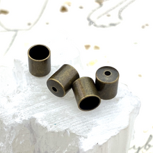 Load image into Gallery viewer, Antique Brass Cord End Cap - 4 pcs
