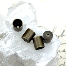 Load image into Gallery viewer, Antique Brass Cord End Cap - 4 pcs
