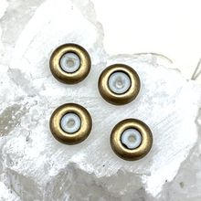Load image into Gallery viewer, Antique Brass String On Clasps with 2mm Silicone Holes
