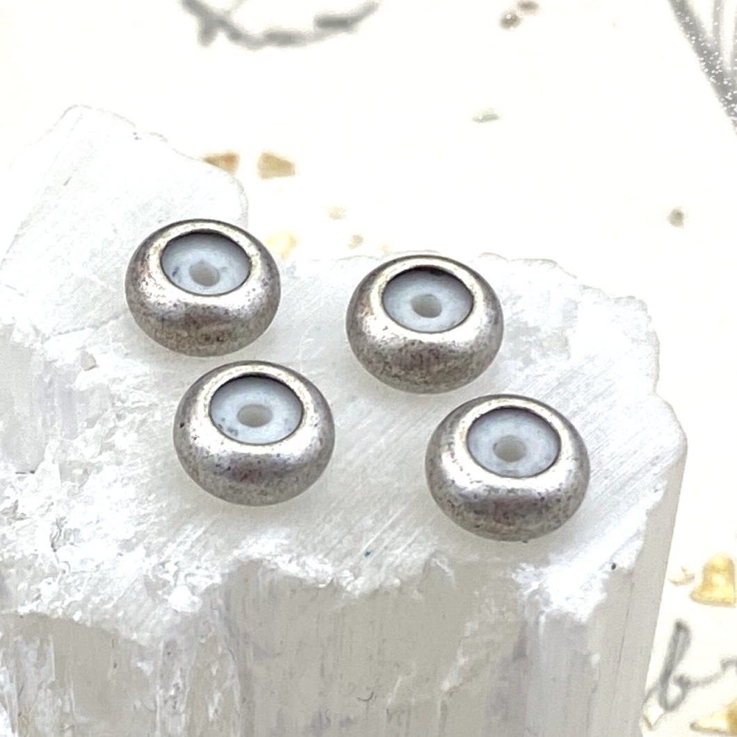 Antique Silver String On Clasps with 2mm Silicon Holes