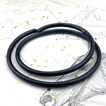 Load image into Gallery viewer, 6mm Round Black Portuguese Leather with Hole - 24 Inches
