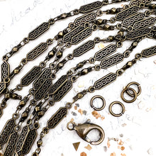 Load image into Gallery viewer, Antique Brass Party Chain Necklace Kit
