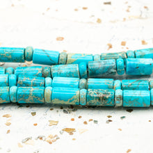 Load image into Gallery viewer, Natural Imperial Jasper Rondelle and Barrel Gemstone Bead Strand
