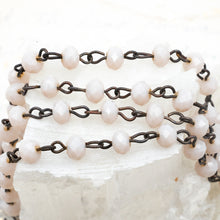 Load image into Gallery viewer, White Opaque Bead Chain - 2 Feet September Mail Candie Components

