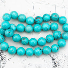 Load image into Gallery viewer, 12mm Dyed Turquoise Round Gemstone Bead Strand
