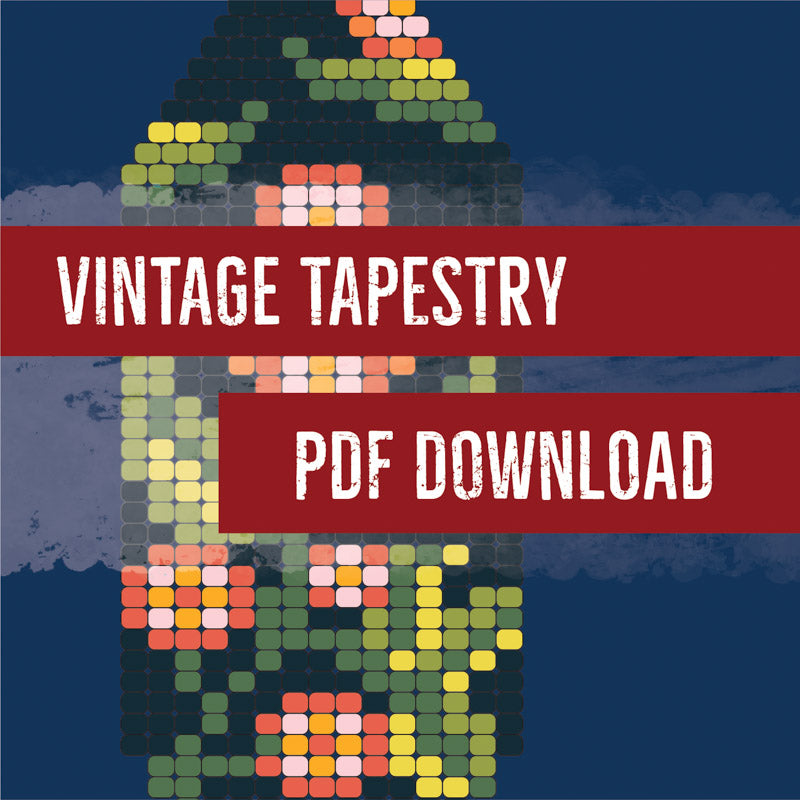 Vintage Tapestry Brick Stitch Pattern - Digital PDF