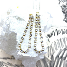 Load image into Gallery viewer, 35mm Gold Cup Chain Rhinestone Drop Pair
