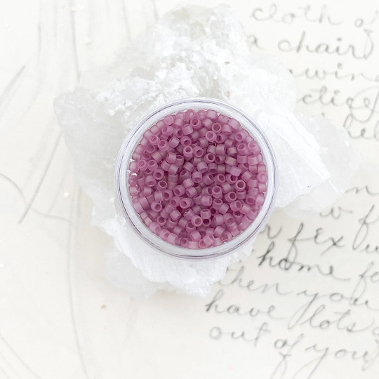 Mauve Matte Luster Aiko Seed Beads
