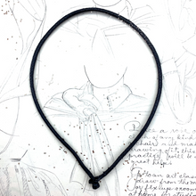 Load image into Gallery viewer, 4mm Black Hand Braided Leather Necklace
