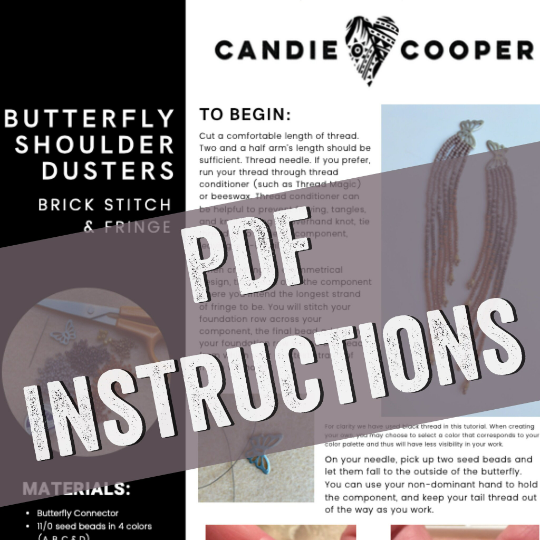 Butterfly Brick Stitch Instructions - Digital PDF