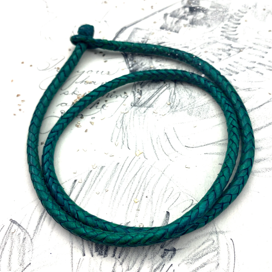 4mm Forest Hand Braided Leather Necklace