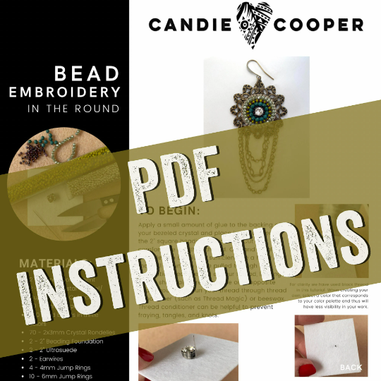 Bead Embroidery in the Round Instructions - Digital PDF