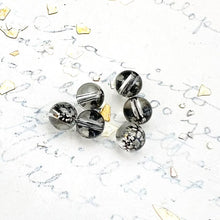 Load image into Gallery viewer, 6mm Black Patina Crystal Globe Bead Set - 6 Pcs
