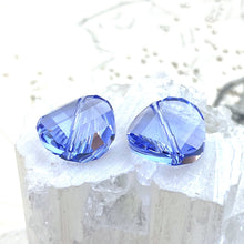 Load image into Gallery viewer, 14mm Provence Lavender Premium Crystal Twist Bead Pair
