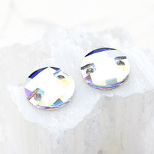 Load image into Gallery viewer, 10mm Aurore Boreale Round Checkerboard Premium Crystal Link Pair
