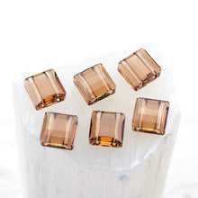 Load image into Gallery viewer, 10mm Light Smoked Topaz Premium Crystal 2-Hole Stairway Beads - 6pcs
