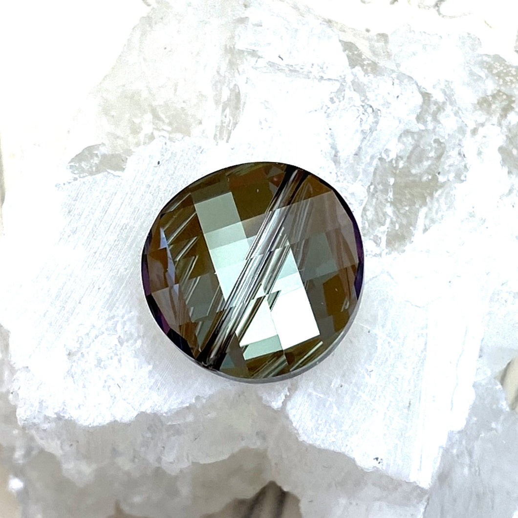 18mm Bronze Shade Premium Crystal Twist Bead