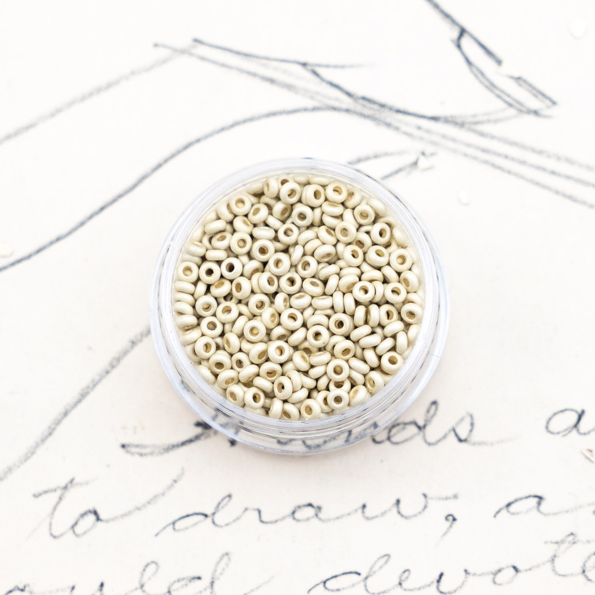 11/0 Matte Silver Galvanized PermaFinish Demi Round Seed Beads