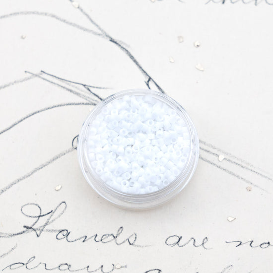 White Matte Opaque Aiko Seed Beads