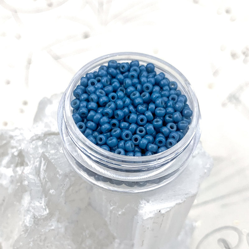 11/0 Duracoat Opaque Dark Blue Round Seed Beads