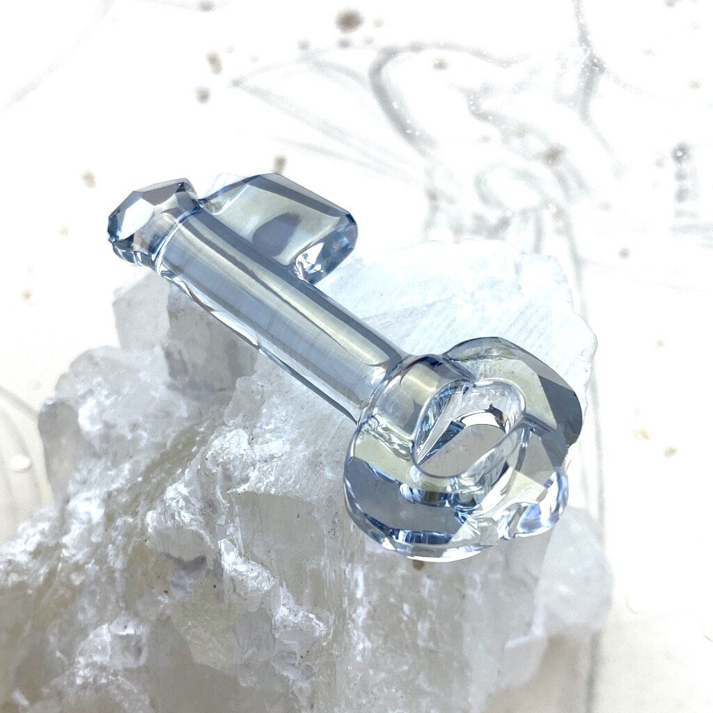 Blue Shade Premium Austrian Crystal Key Pendant