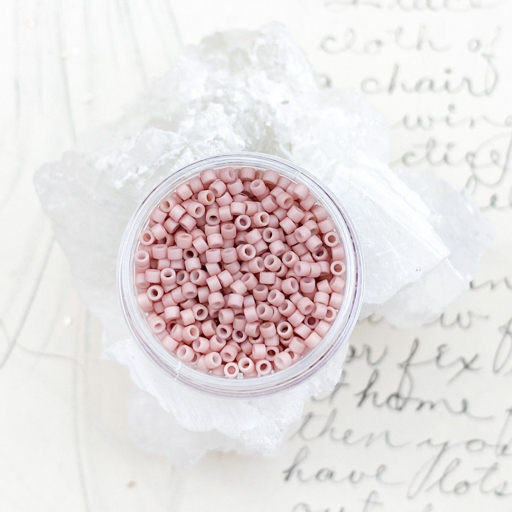 Rose Chalk Matte Opaque Aiko Seed Beads 