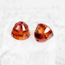 Load image into Gallery viewer, 11mm Red Magma Drops Premium Crystal Bead Pair
