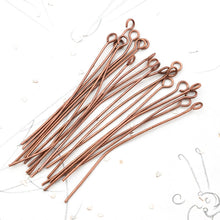 Load image into Gallery viewer, Antique Copper Eye Pins
