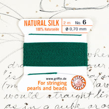 Load image into Gallery viewer, Emerald #6 Silk Cord with Needle
