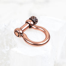 Load image into Gallery viewer, 21mm Antique Copper D-Ring Clasp
