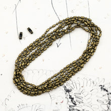Load image into Gallery viewer, Antique Brass Dot and Dash Ball Chain Kit - 3 Feet &amp; 2 Connectors
