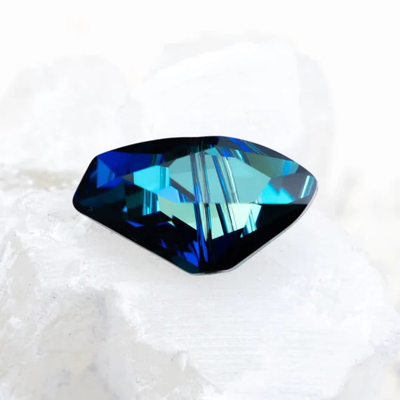Bermuda Blue Galactic Premium Crystal Bead