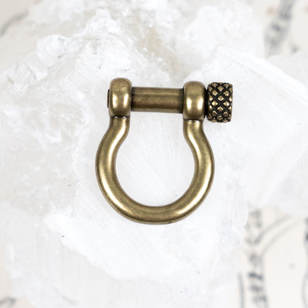 21mm Antique Bronze D-Ring Clasp