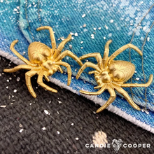 Load image into Gallery viewer, Creepalong Solid Brass Spider Pair - No Holes
