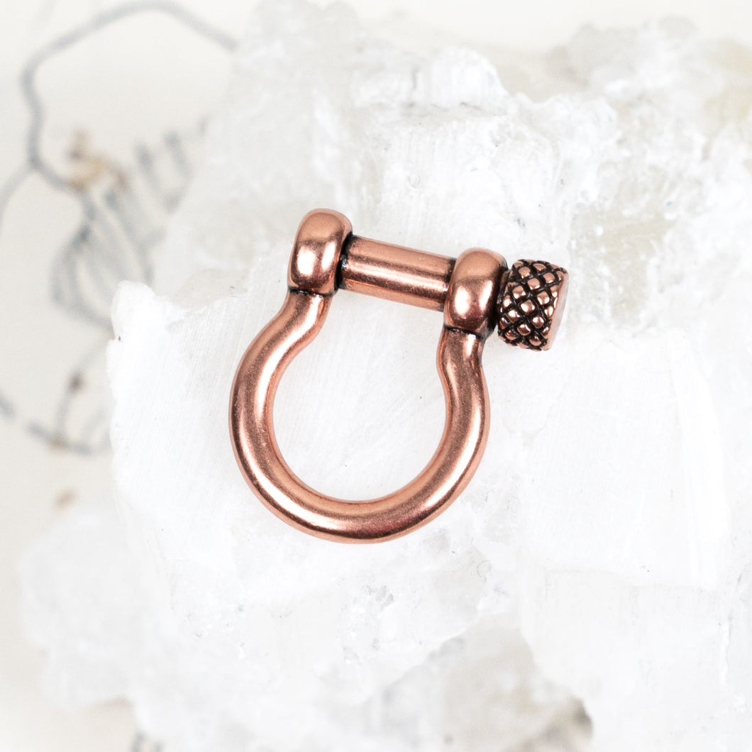 21mm Antique Copper D-Ring Clasp