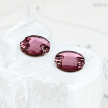 Load image into Gallery viewer, 10mm Antique Pink Round Checkerboard Premium Crystal Link Pair
