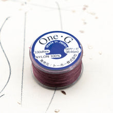 Load image into Gallery viewer, Mauve One-G Beading Thread - 50 Yard Bobbin

