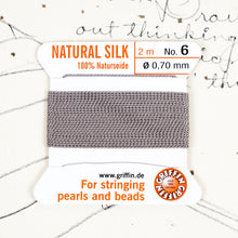Load image into Gallery viewer, Gray All Day #6 Silk Cord with Needle

