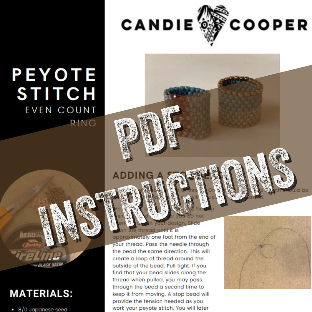 Peyote Stitch Instructions - Digital PDF